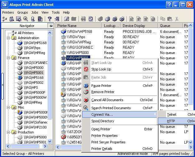 Alagus Print Admin Standard Edition Screenshot